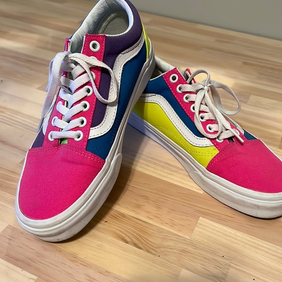 Vans Shoes - Vans Old Skool size 8.5 us-women multi color neon